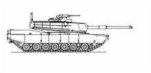 Sketch of military tank